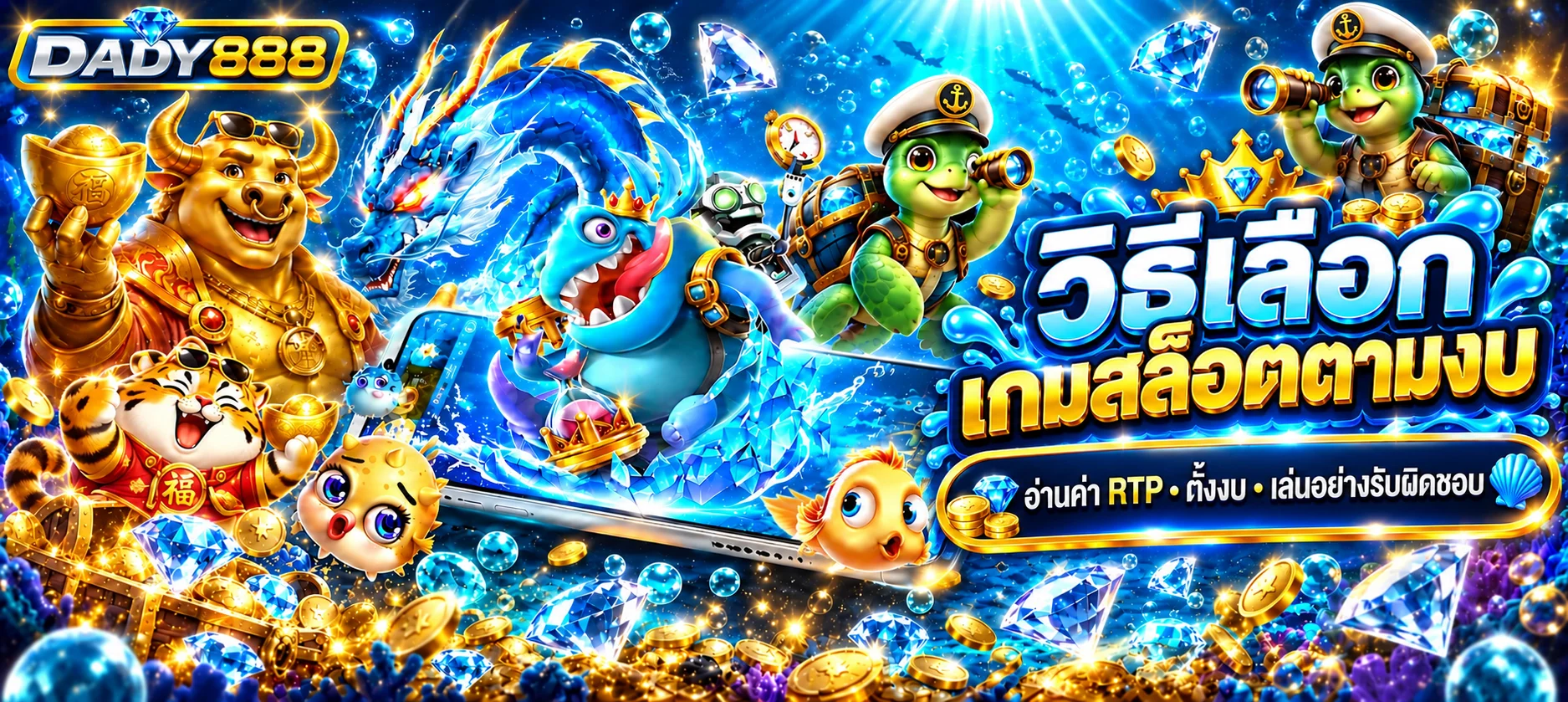 DADY888 วิธีเลือกเกมสล็อตตามงบ อ่าน RTP ให้เข้าใจ